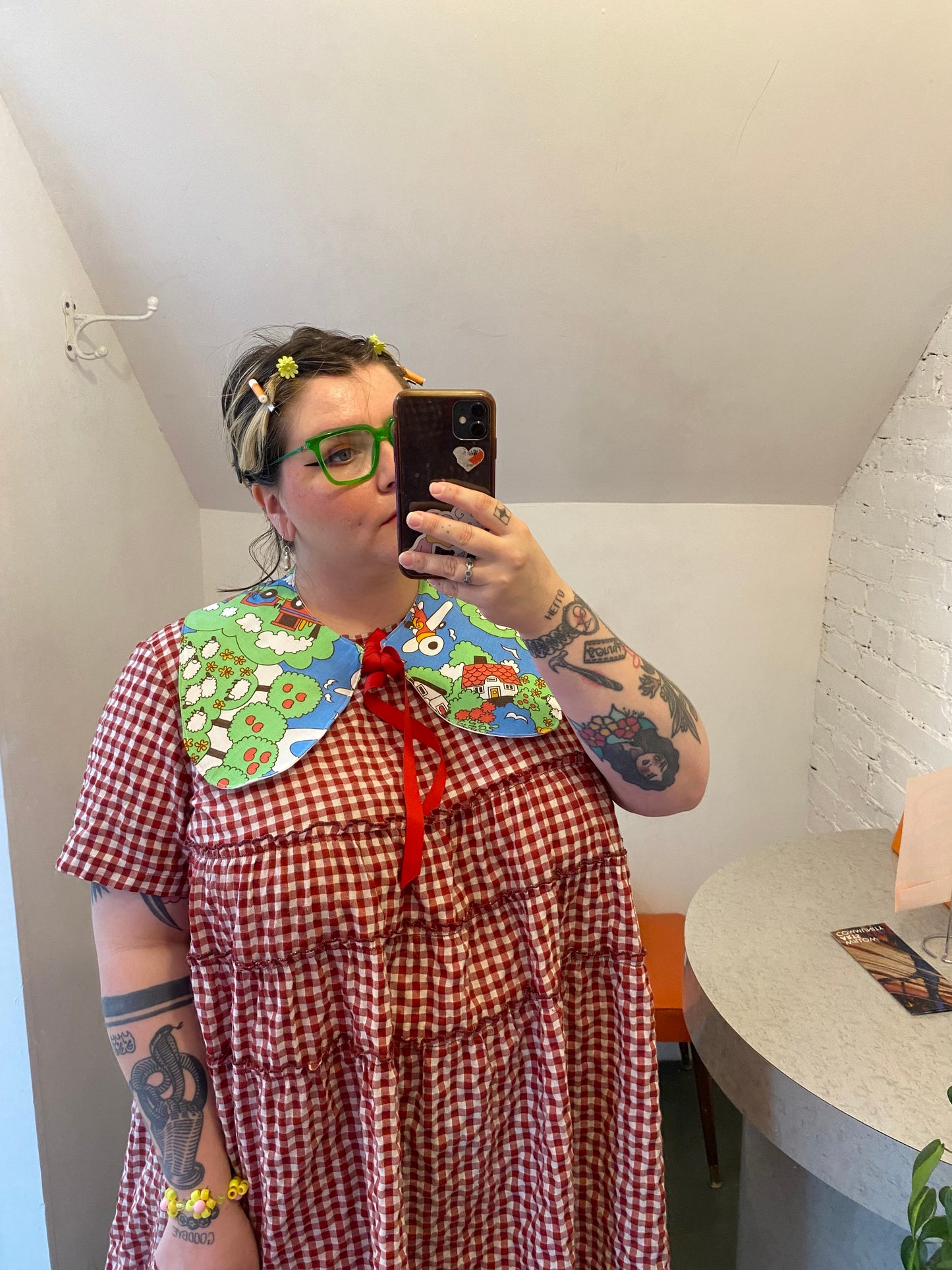 Large Airplane Scene Detachable Collar