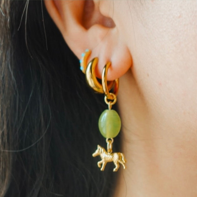 Beaded Horse Earrings