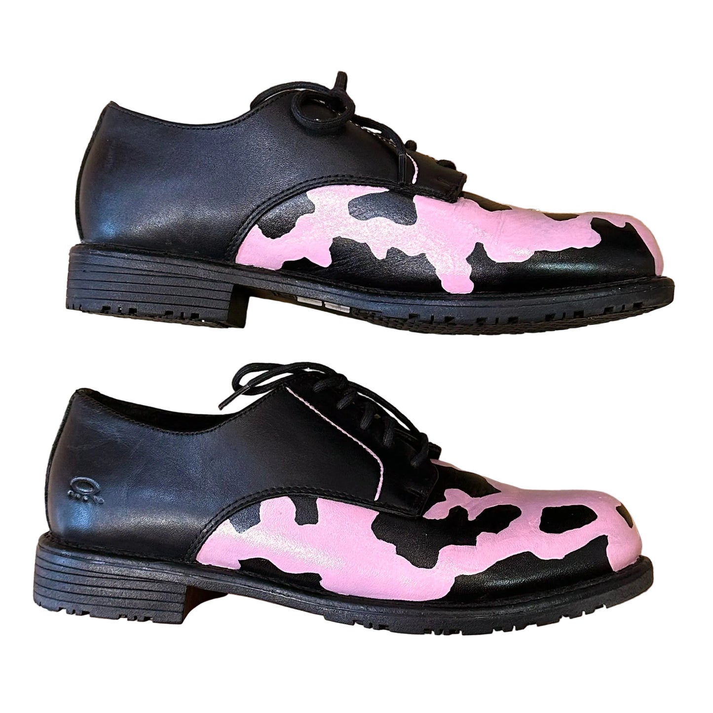 Pink Dalmatian Lace Up Shoes (8.5W)