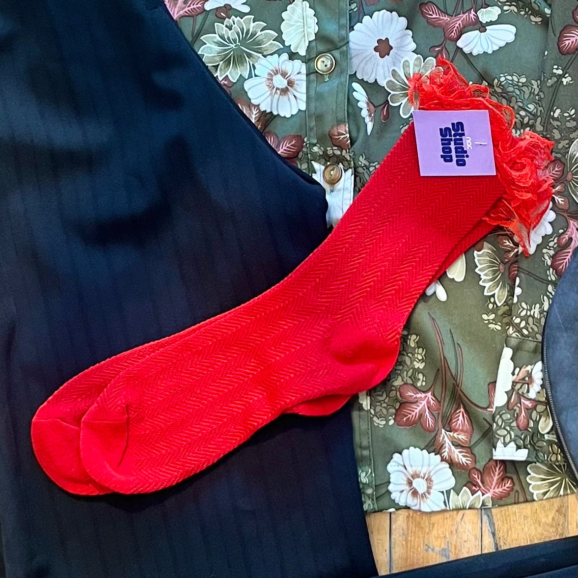 Red Lace Socks