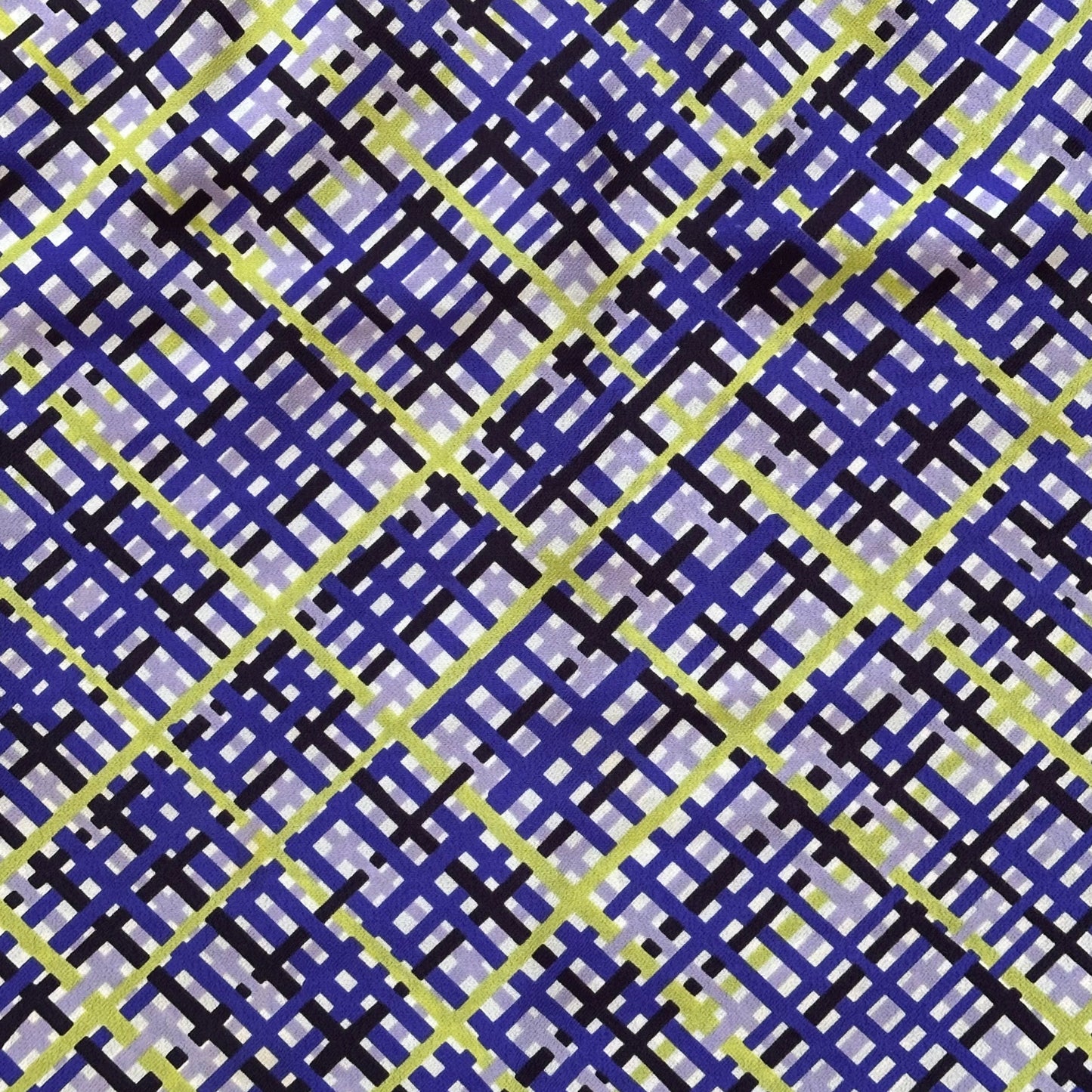 90s Bold Lattice Plaid Skirt (M)
