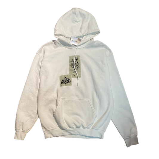 Snake & Moth Patchwork Hoodie