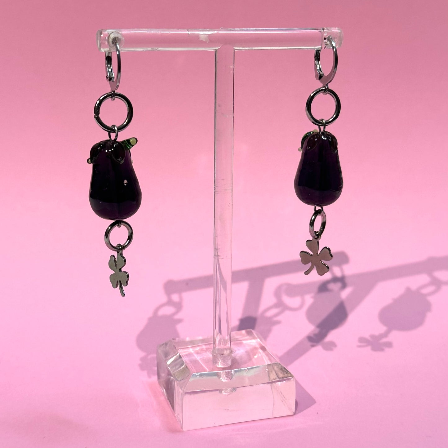 Eggplant Charm Earrings