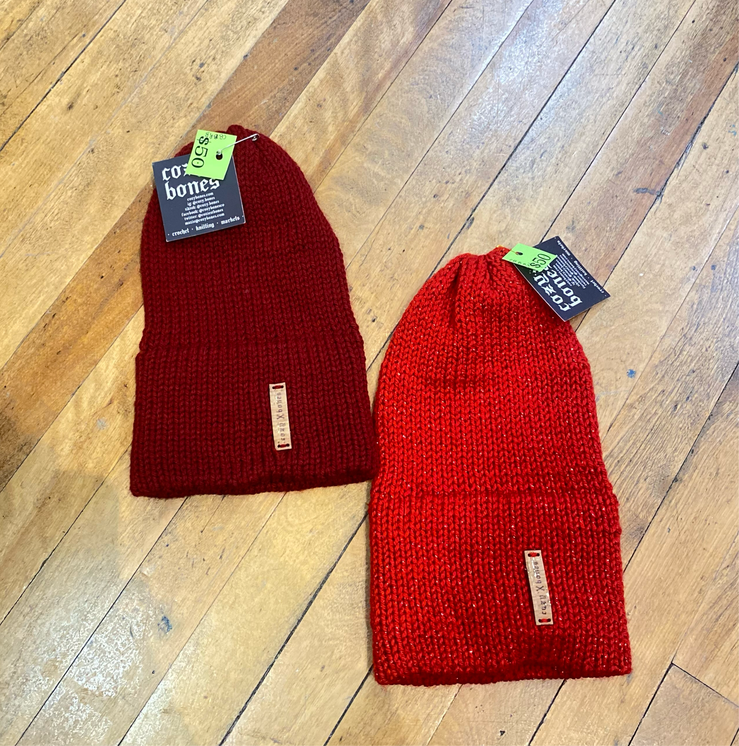 Red Slouch Beanies