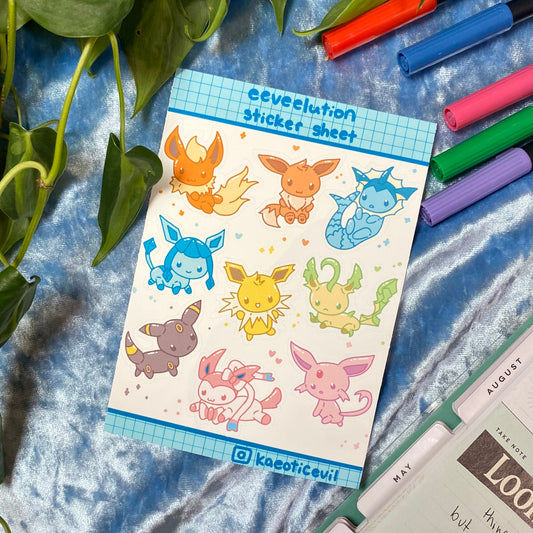 Evelution Sticker Sheet