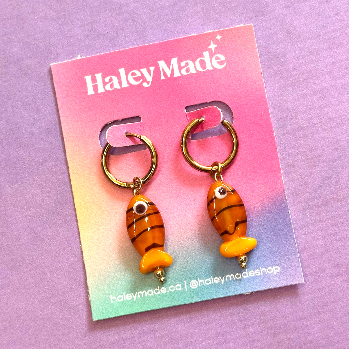 Striped Fish Earrings