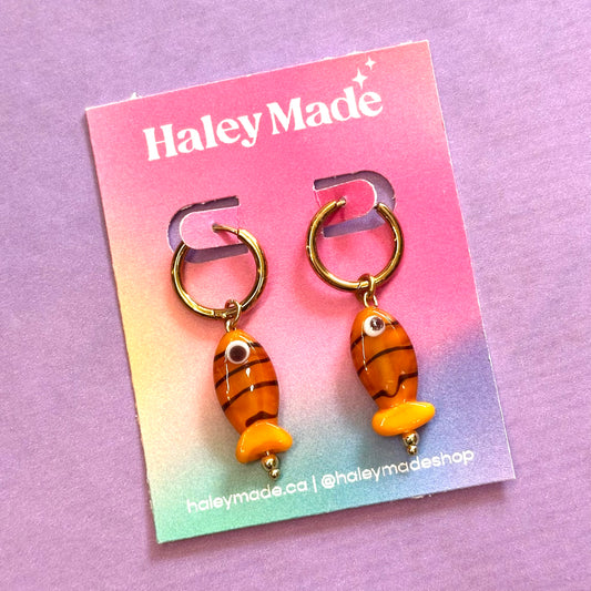 Striped Fish Earrings