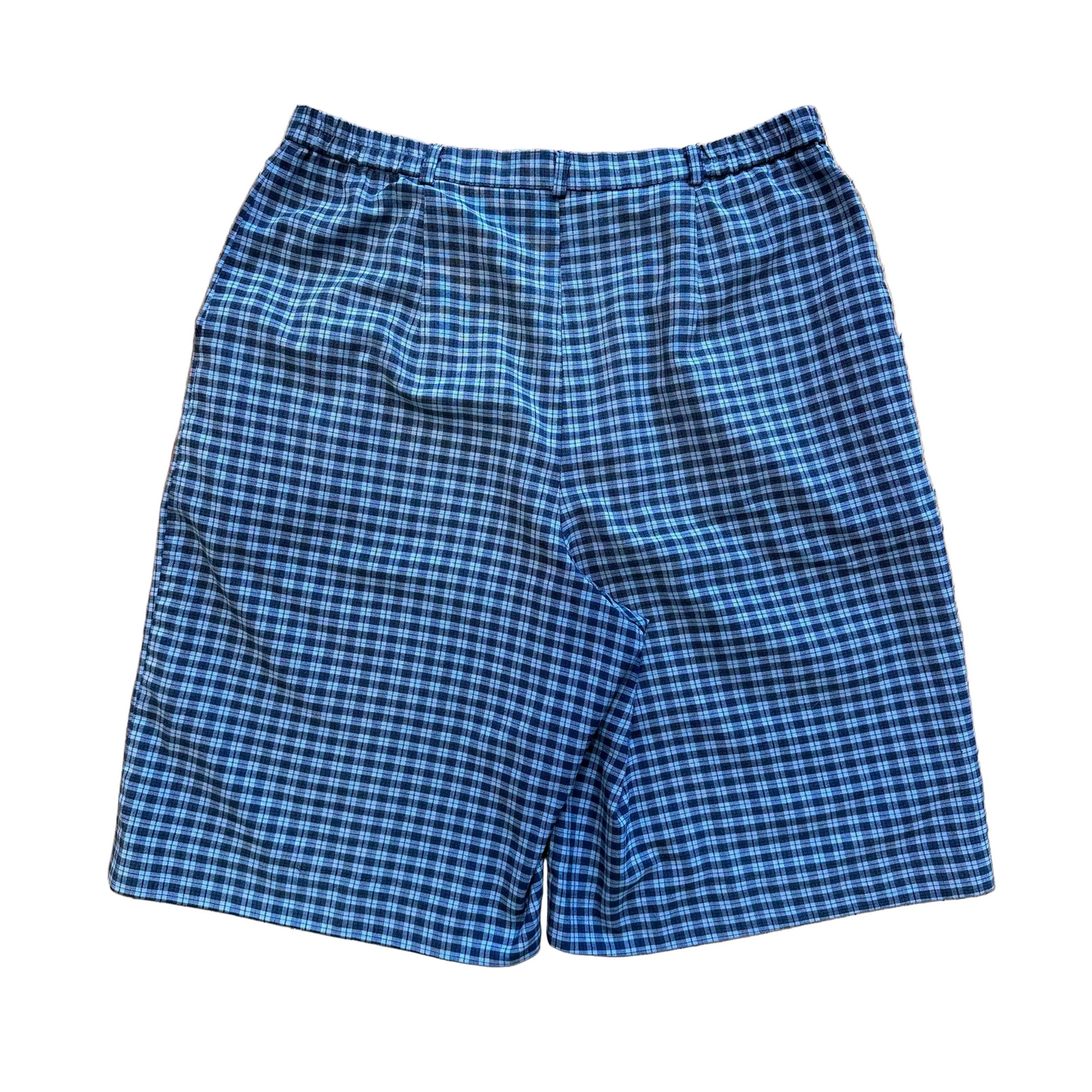Y2K Blue Plaid Long Shorts - L