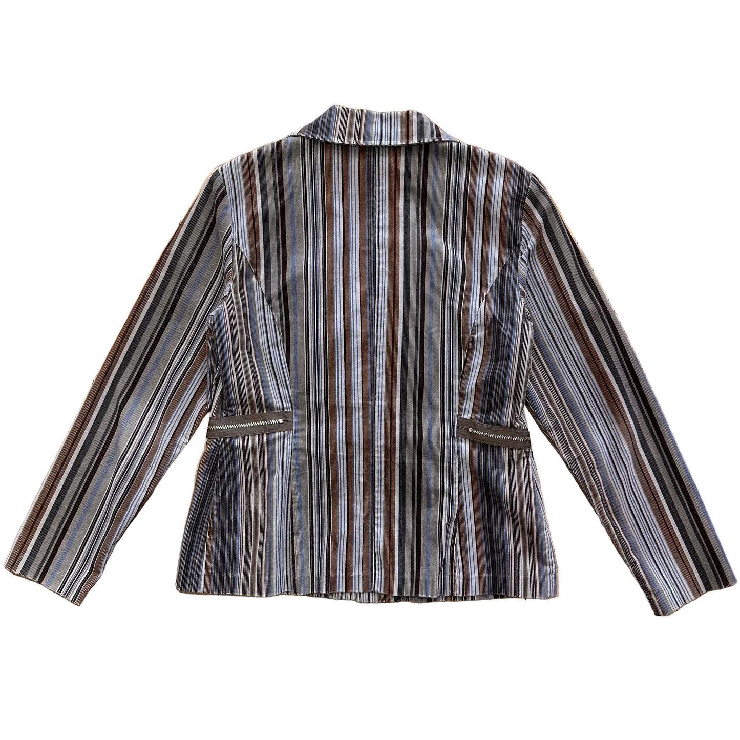 Y2K Striped Blazer Jacket - M