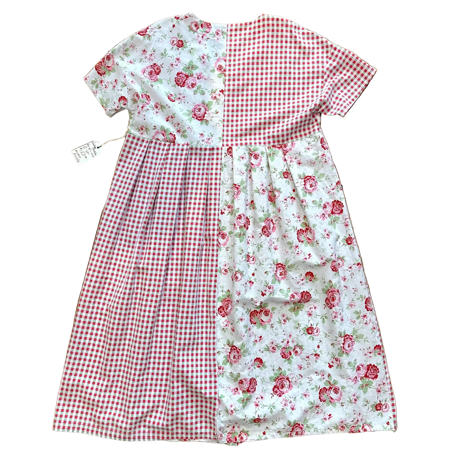 Patchwork Gingham Floral Dress by Jenette Textiles