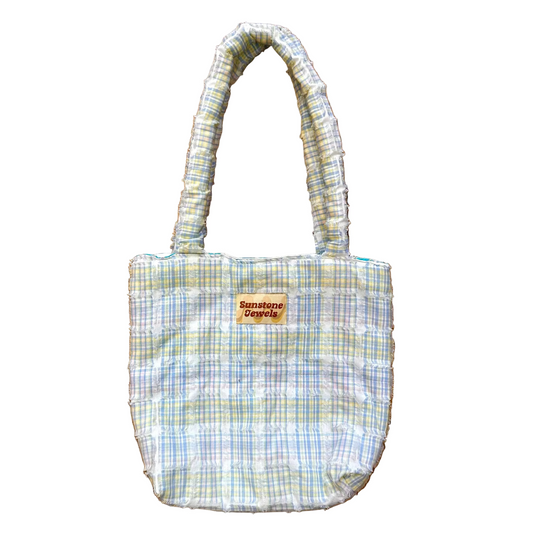 Pastel Plaid Quilted Totebag