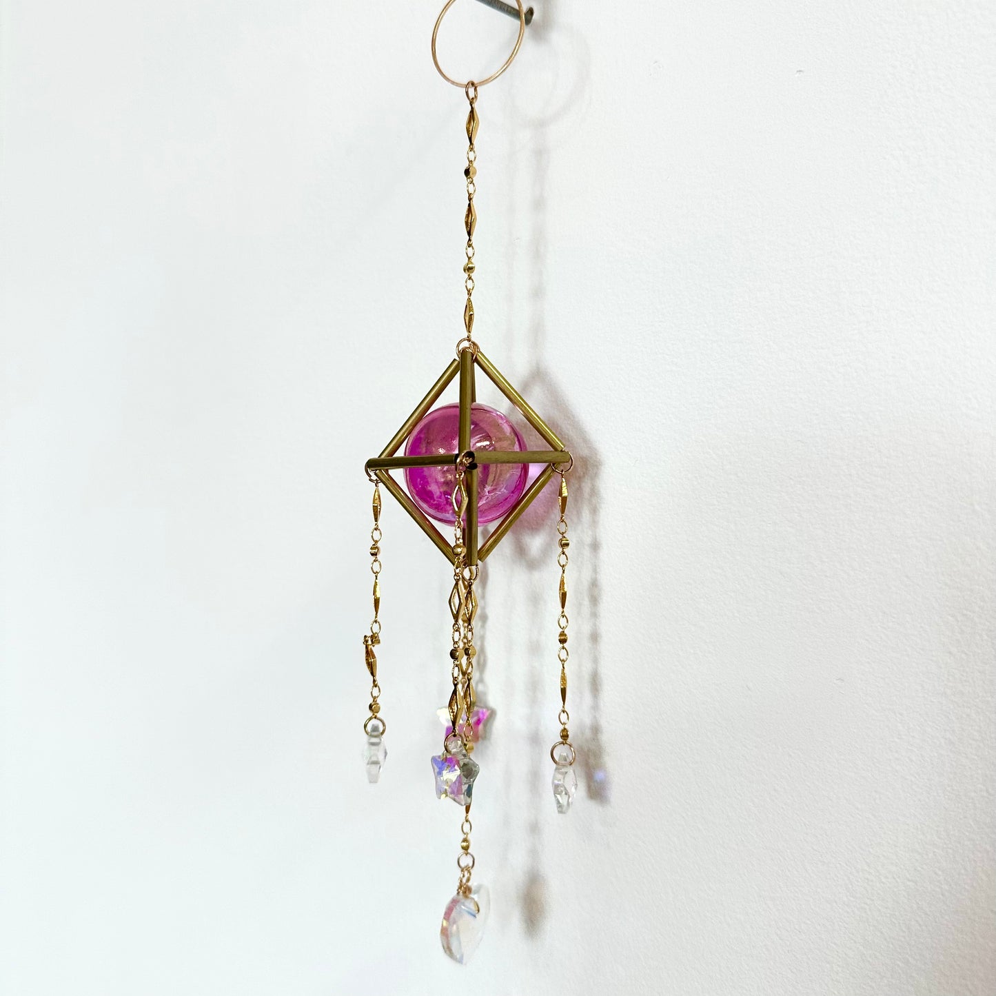 Mini Magenta Aura Suncatcher, Rainbow Maker by Sankalpa Studio