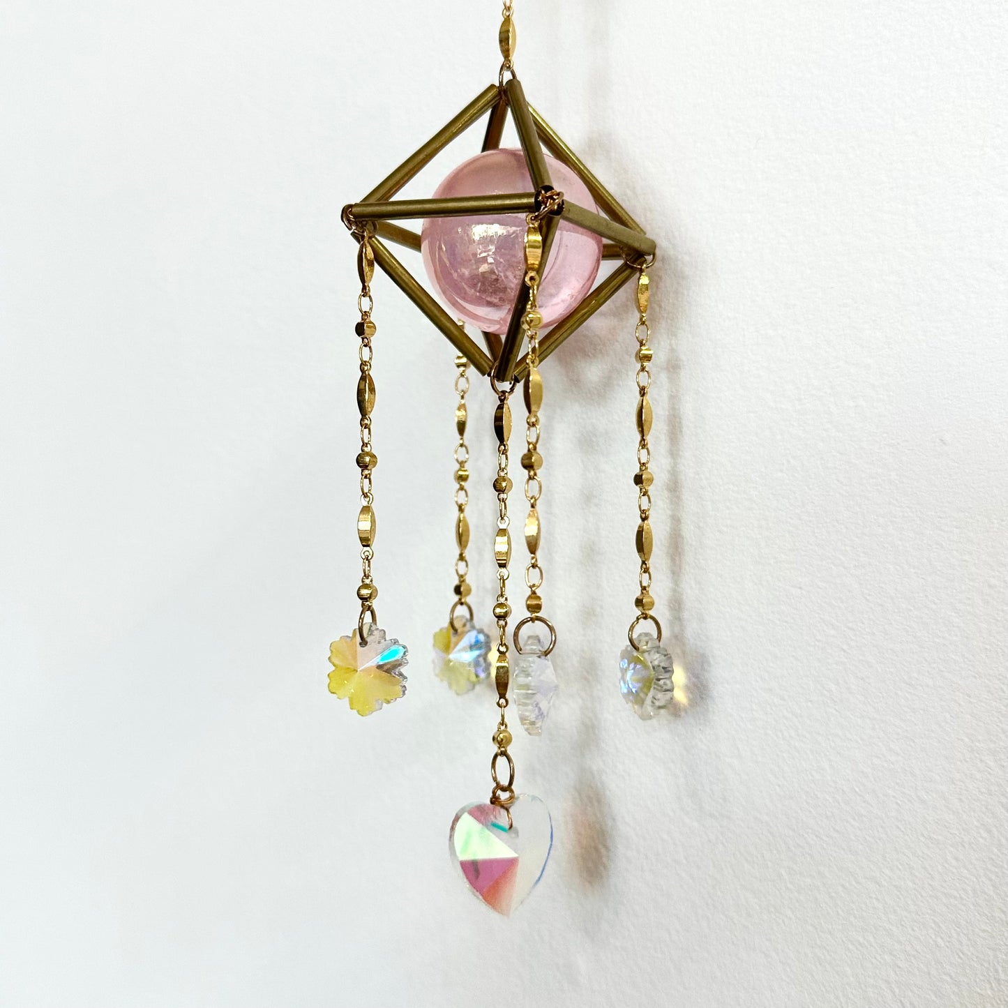 Mini Light Pink Aura Suncatcher, Rainbow Maker by Sankalpa Studio