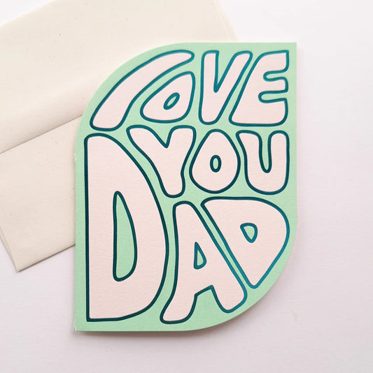 Retro Petal Dad Card