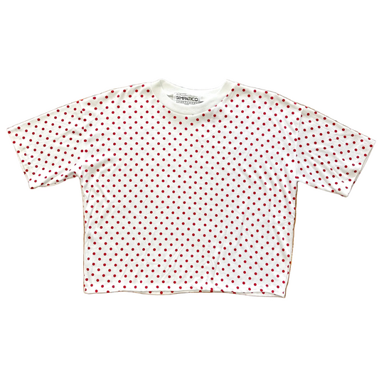 80s Polka Dot Crop Tee (M)