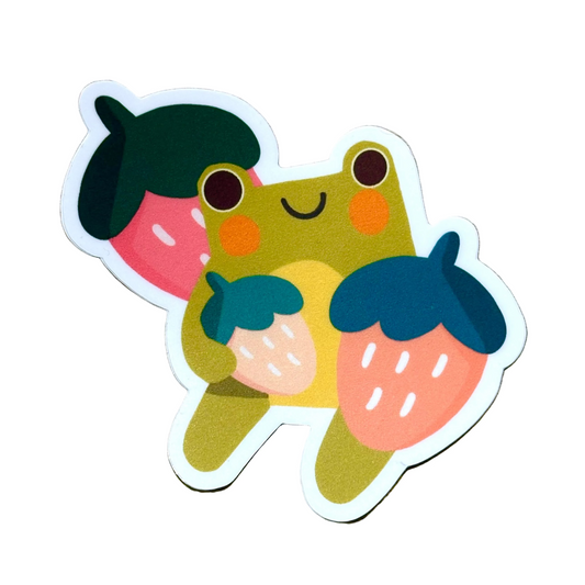 Strawberry Frog Sticker