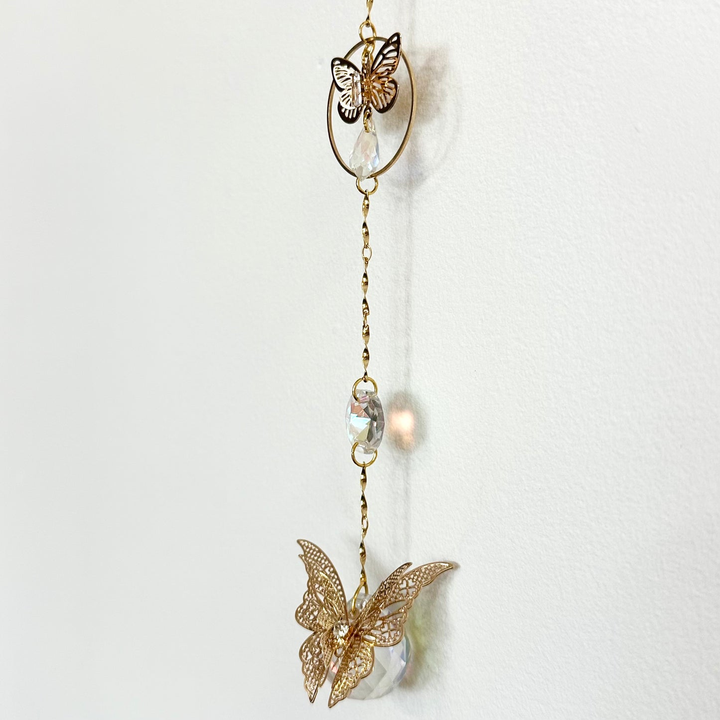 Butterfly Suncatcher, Rainbow Maker - Gold by Sankalpa Studio