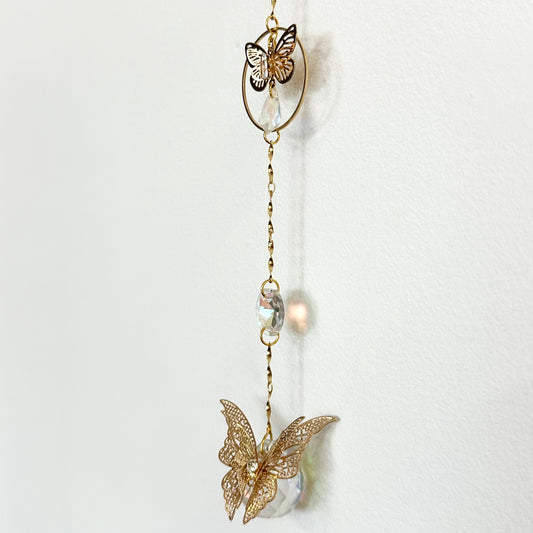 Butterfly Suncatcher, Rainbow Maker - Gold by Sankalpa Studio