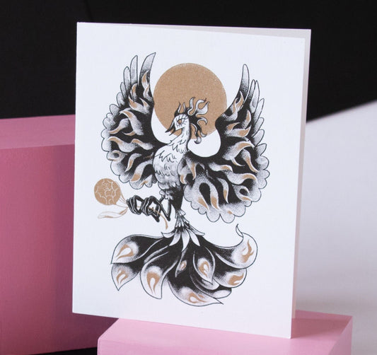 Phoenix Risograph Greeting Card
