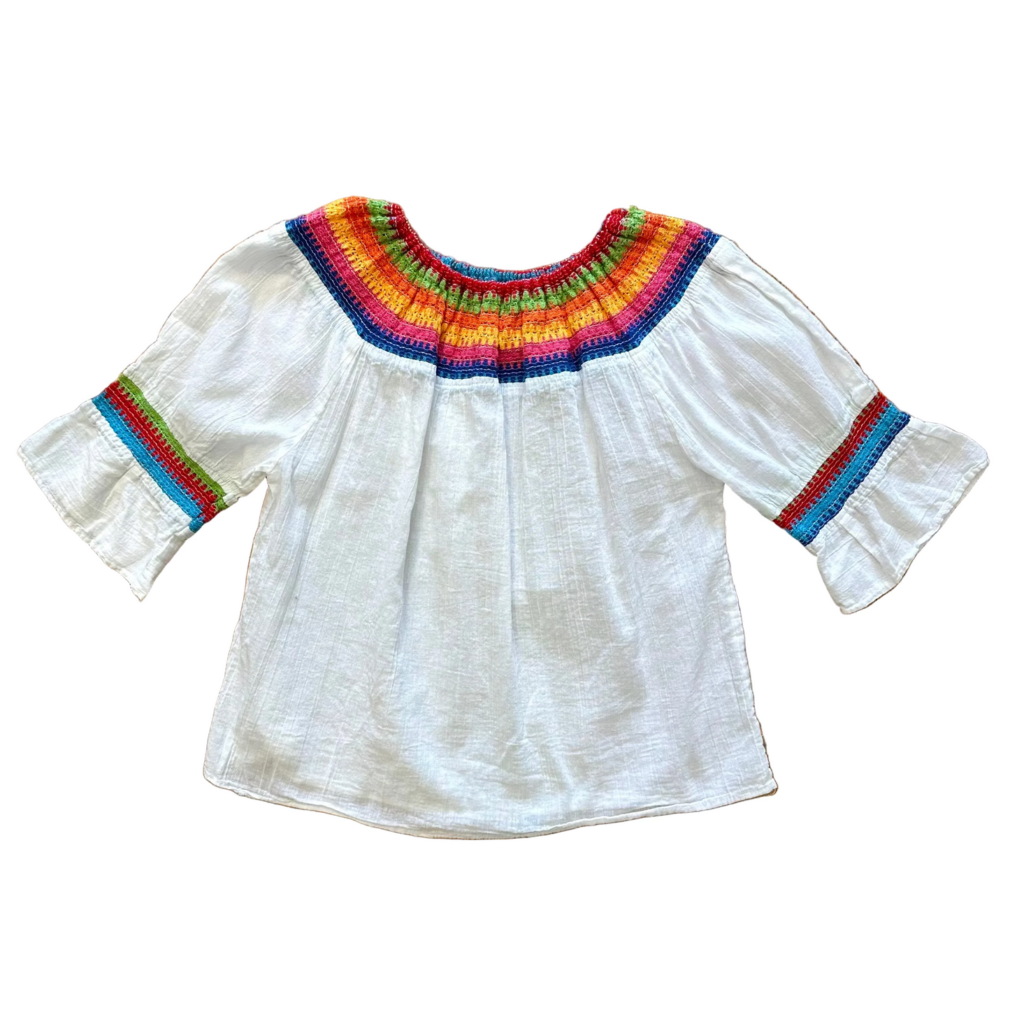 70s Off the Shoulder Cotton Top (M)