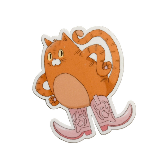 Cowboy Cat Sticker By Jordyn Stewart