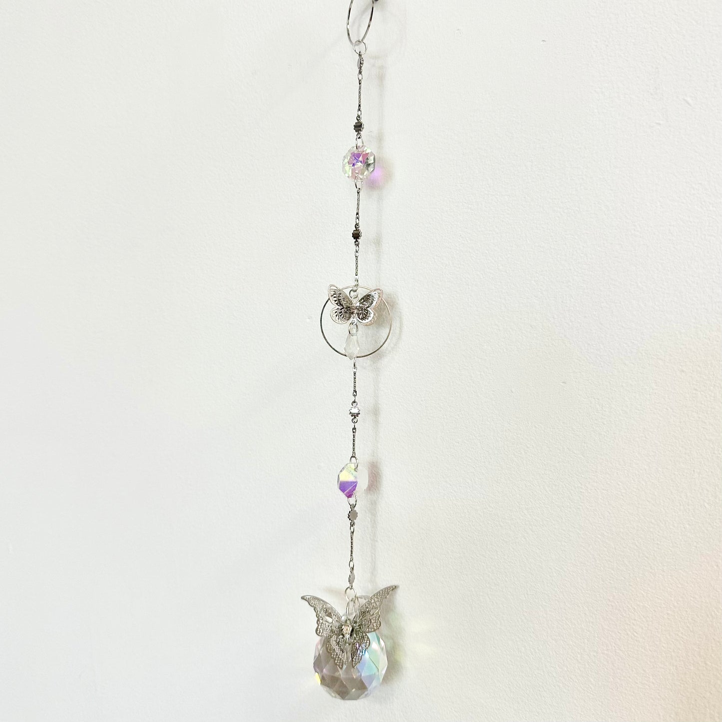 Butterfly Suncatcher, Rainbow Maker - Silver by Sankalpa Studio