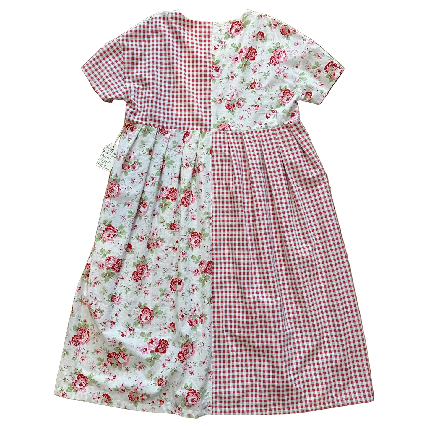 Patchwork Gingham Floral Dress by Jenette Textiles