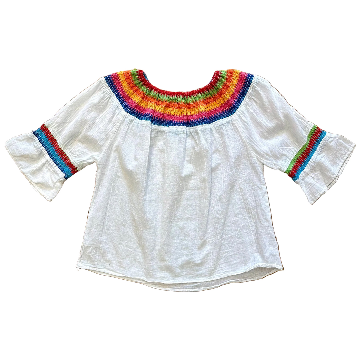 70s Off the Shoulder Cotton Top (M)