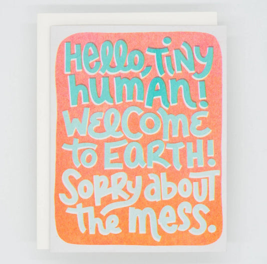 Hello Tiny Human Greeting Card