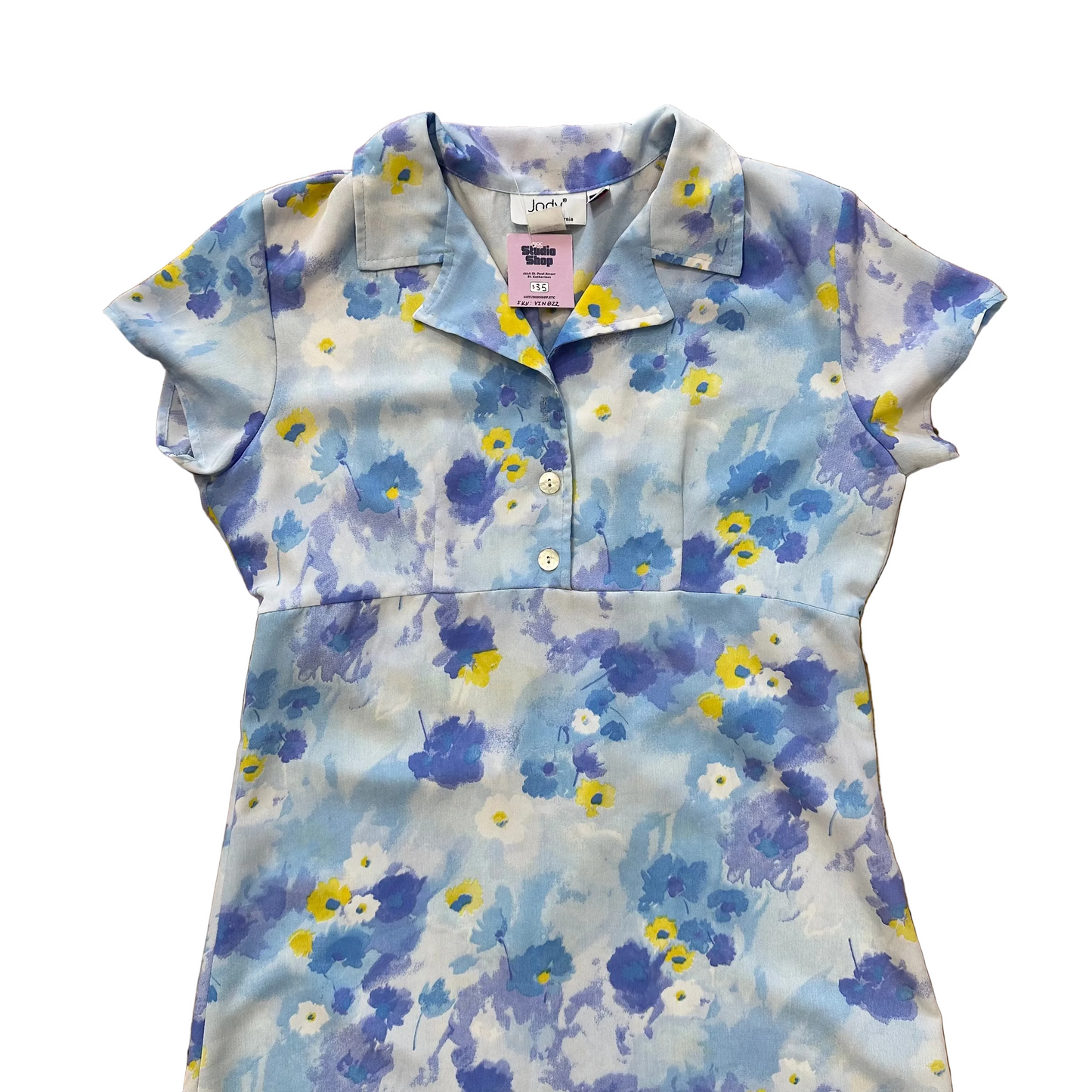 Y2K Watercolour Floral Dress - M
