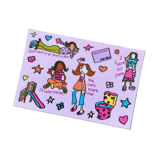 Groovy City Gals Sticker Sheet