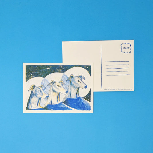 Greyhound Astronauts Postcard