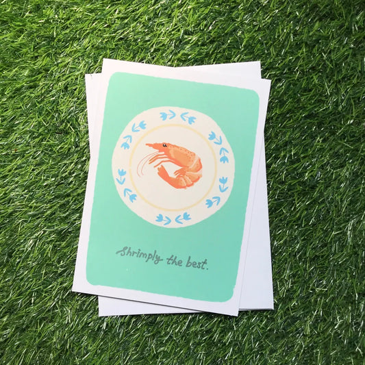 Shrimply The Best Greeting Card