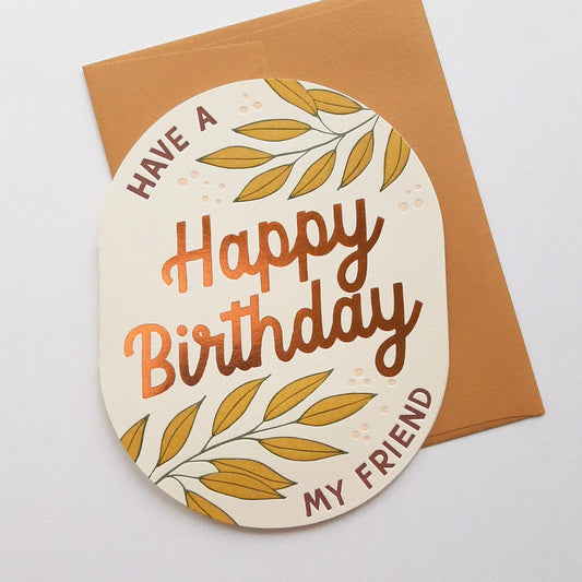 Oval Birthday Card