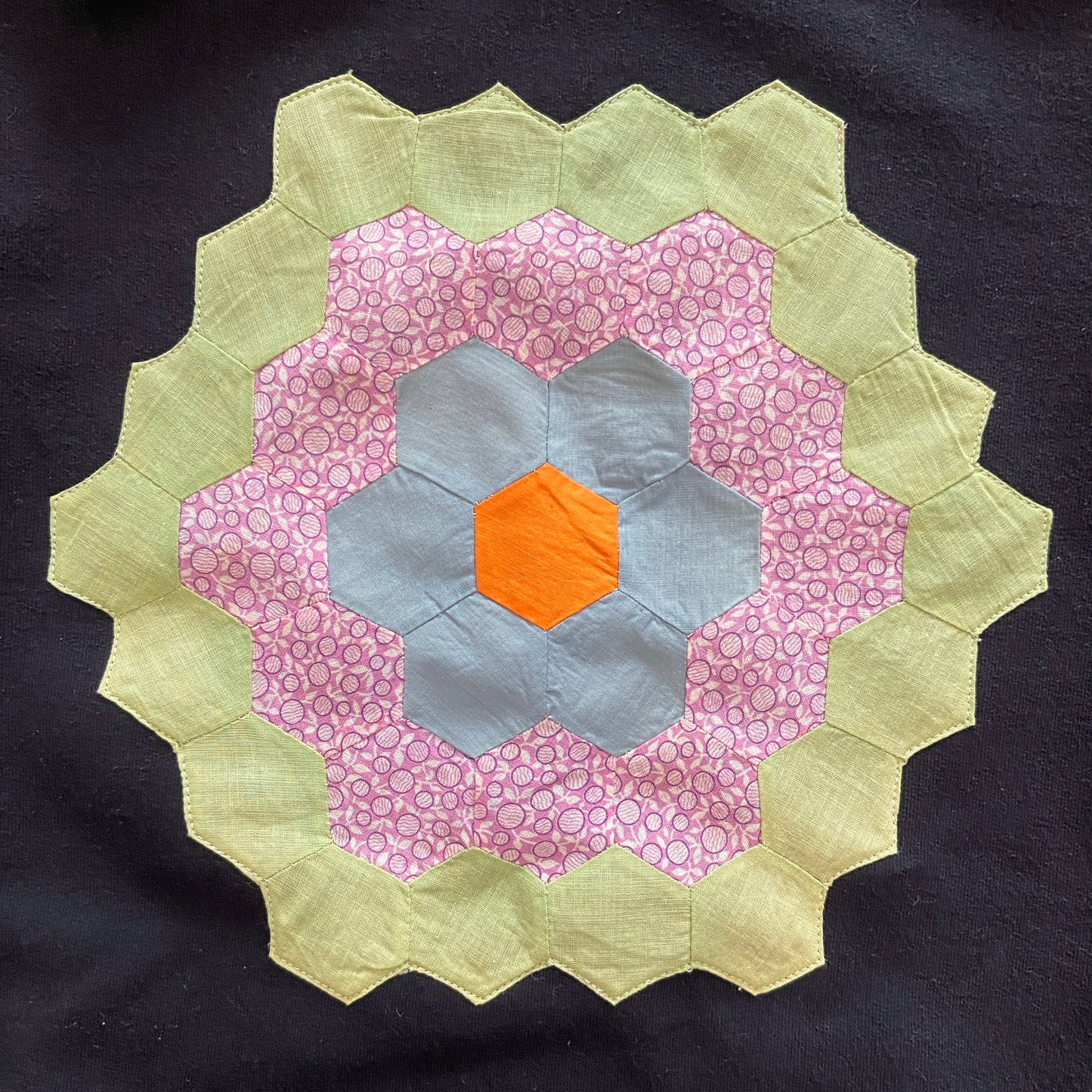 Quilt Appliqué Sweater (L)