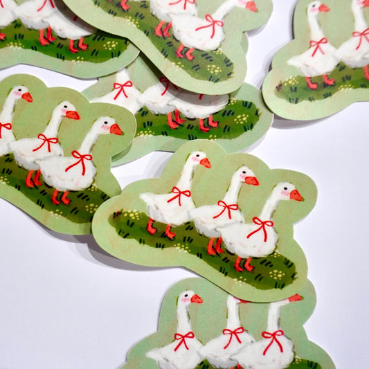 Geese Gang Sticker by Micah Lattes