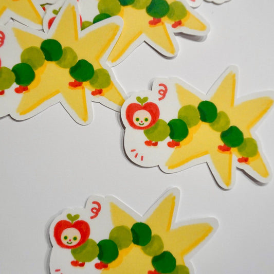 Silly Caterpillar Sticker by Micah Lattes