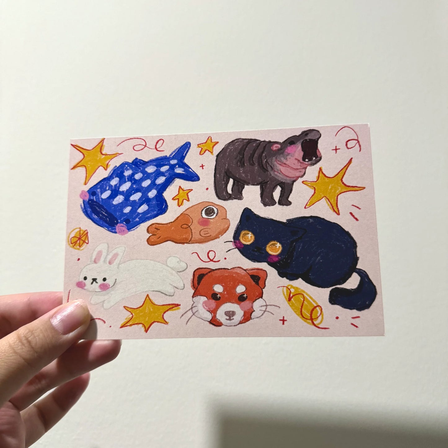 My Favourite Animals Postcard by Micah Lattes