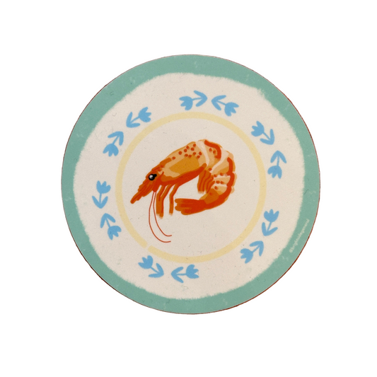 Shrimp Plate Sticker