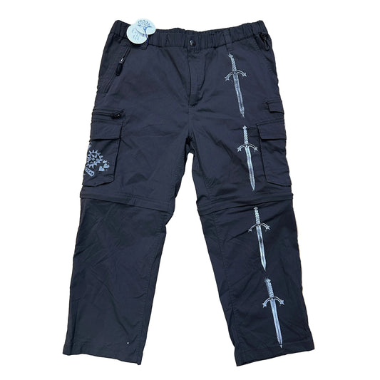 Lino Print Zipper Cargo Pants by Arcane Pierrot