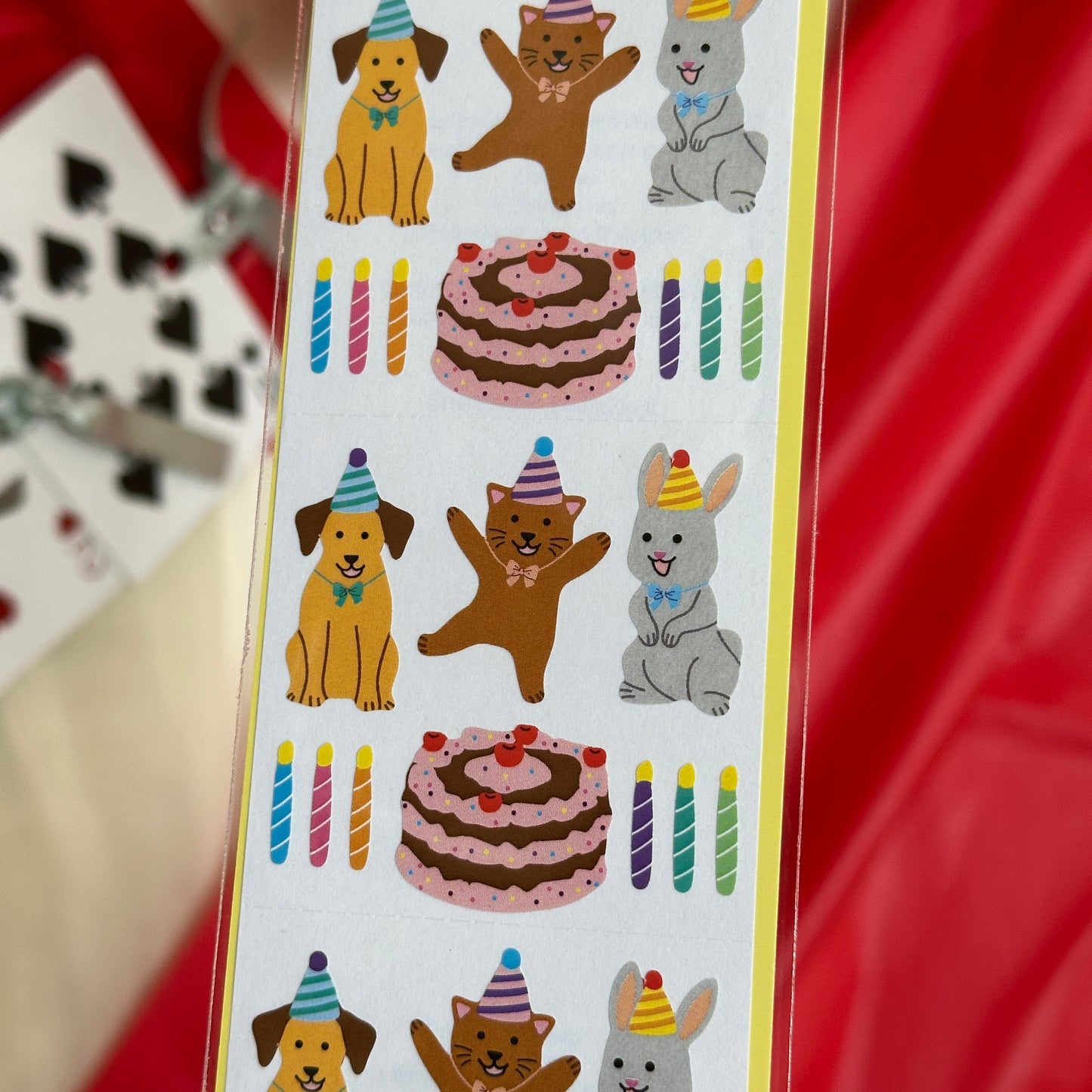 Birthday Cake Animals Sticker Sheet