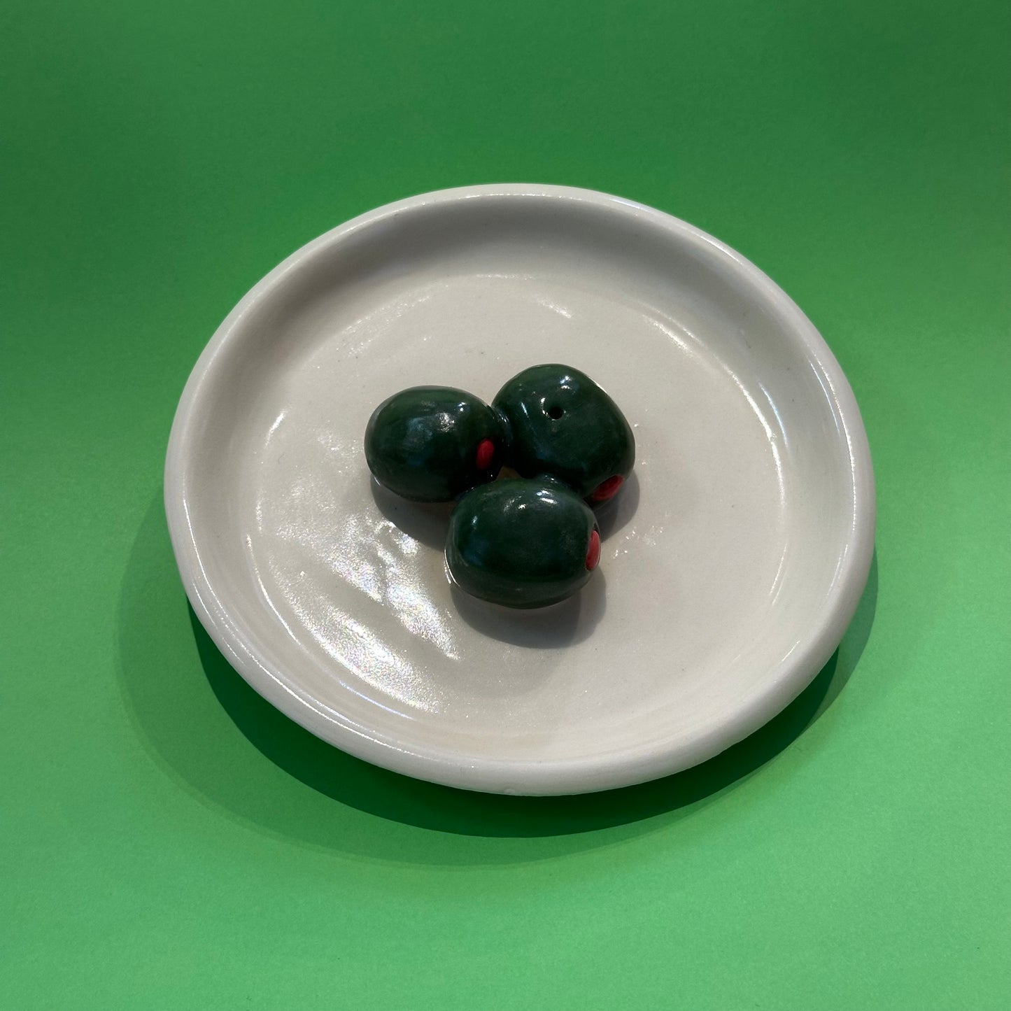 Bright Side General Ceramic Incense Dish - Olives