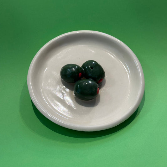 Bright Side General Ceramic Incense Dish - Olives