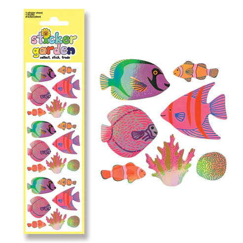 Pearl Tropical Fish Sticker Sheet