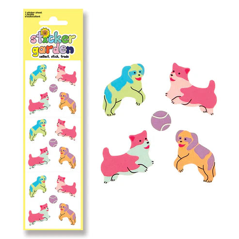Classic Fetch Dogs Pastel Sticker Sheet