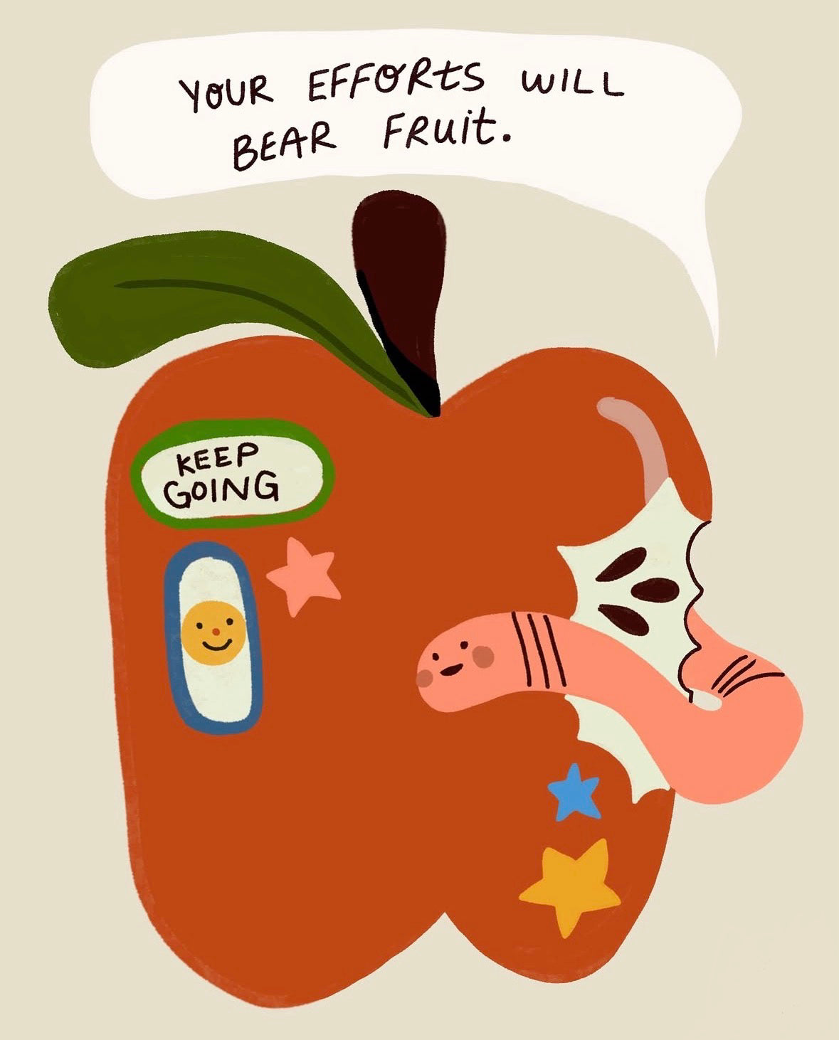 Keep Going Apple Print