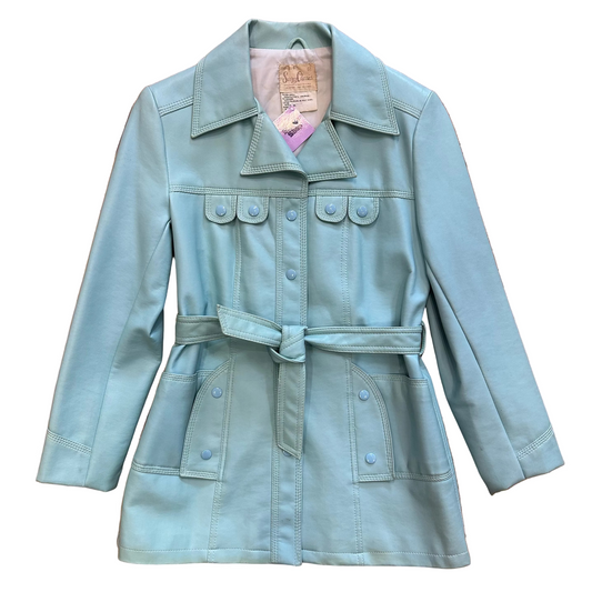 Y2K Faux Leather Jacket - M