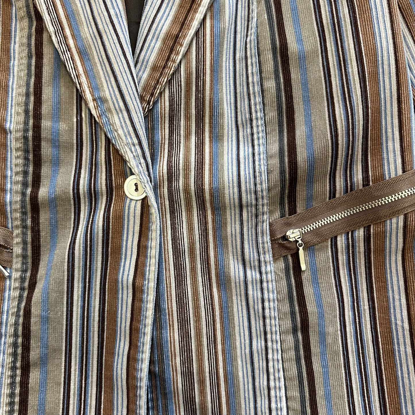 Y2K Striped Blazer Jacket - M