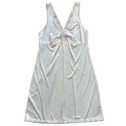 90s Pale Pink Slip Dress - M