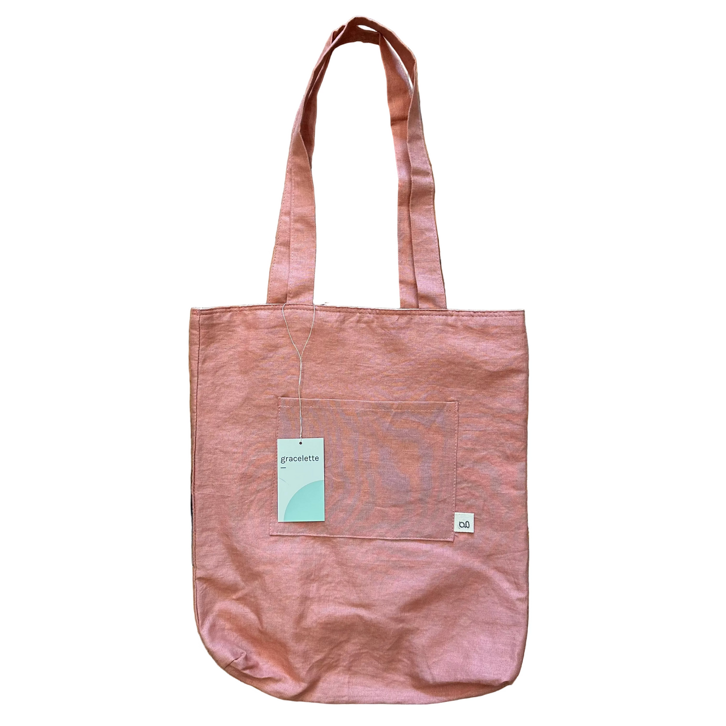 Peach Totebag by Gracelette Textiles